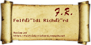 Felföldi Richárd névjegykártya