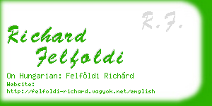 richard felfoldi business card