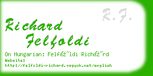 richard felfoldi business card